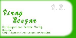 virag meszar business card