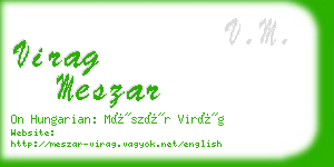 virag meszar business card
